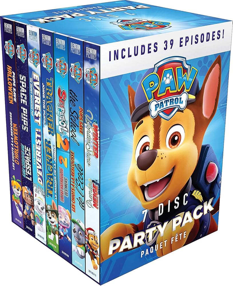 Amazon.com: PAW Patrol 7 Disc Party Pack (39 Episodes) - DVD Box