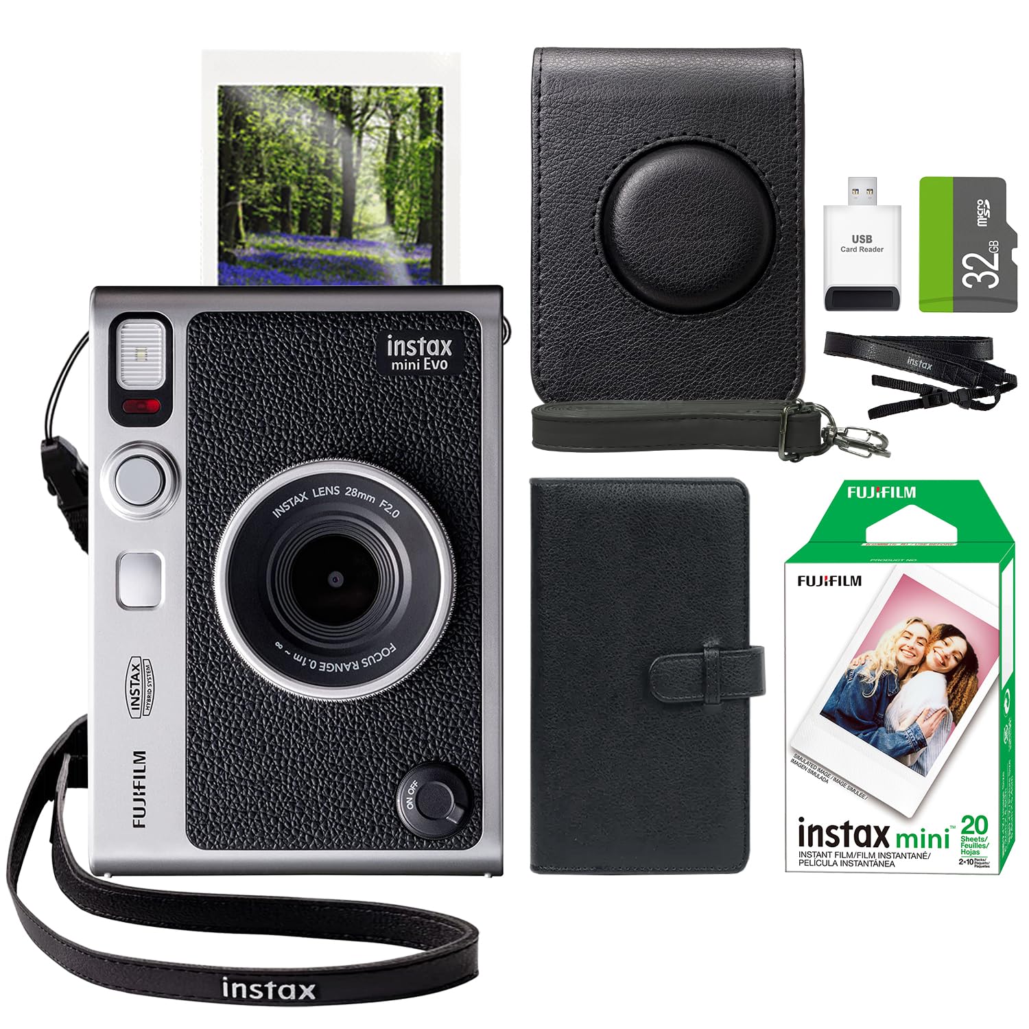 Amazon.com : FUJIFILM INSTAX Mini EVO Hybrid Instant Camera Black