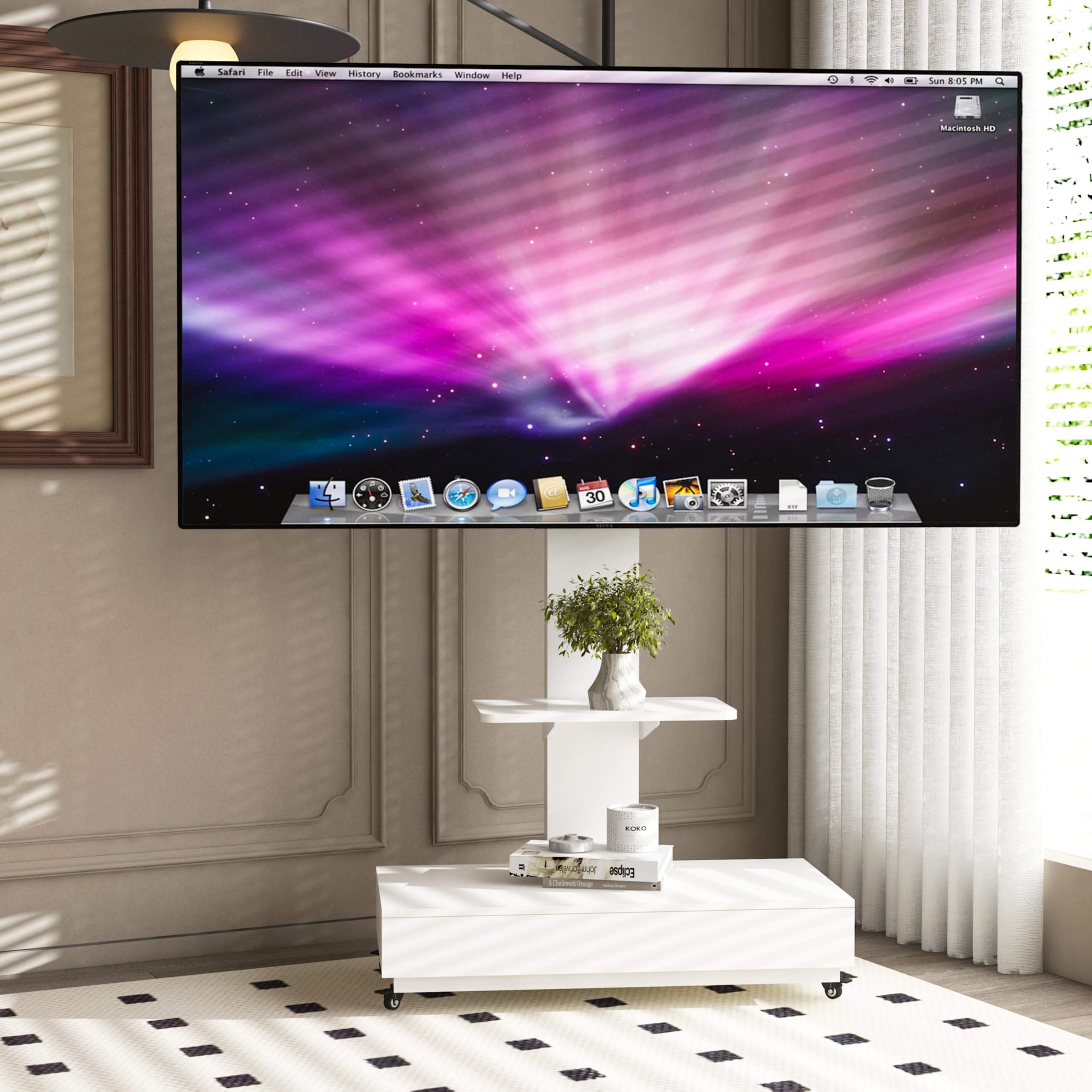 Amazon｜テレビスタンド ホワイト TVスタンド 32-75インチ対応 収納