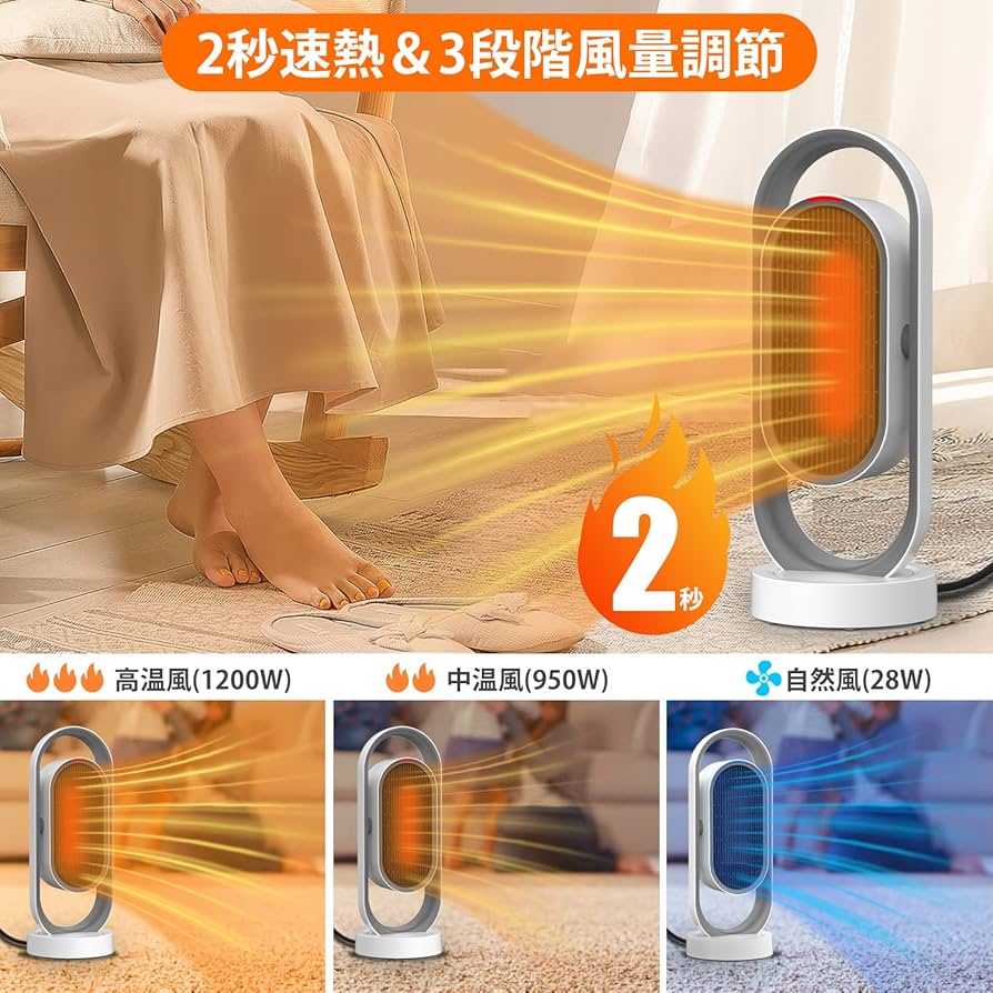 Amazon | Dayup セラミックヒーター ヒーター 上下/左右自動首振り