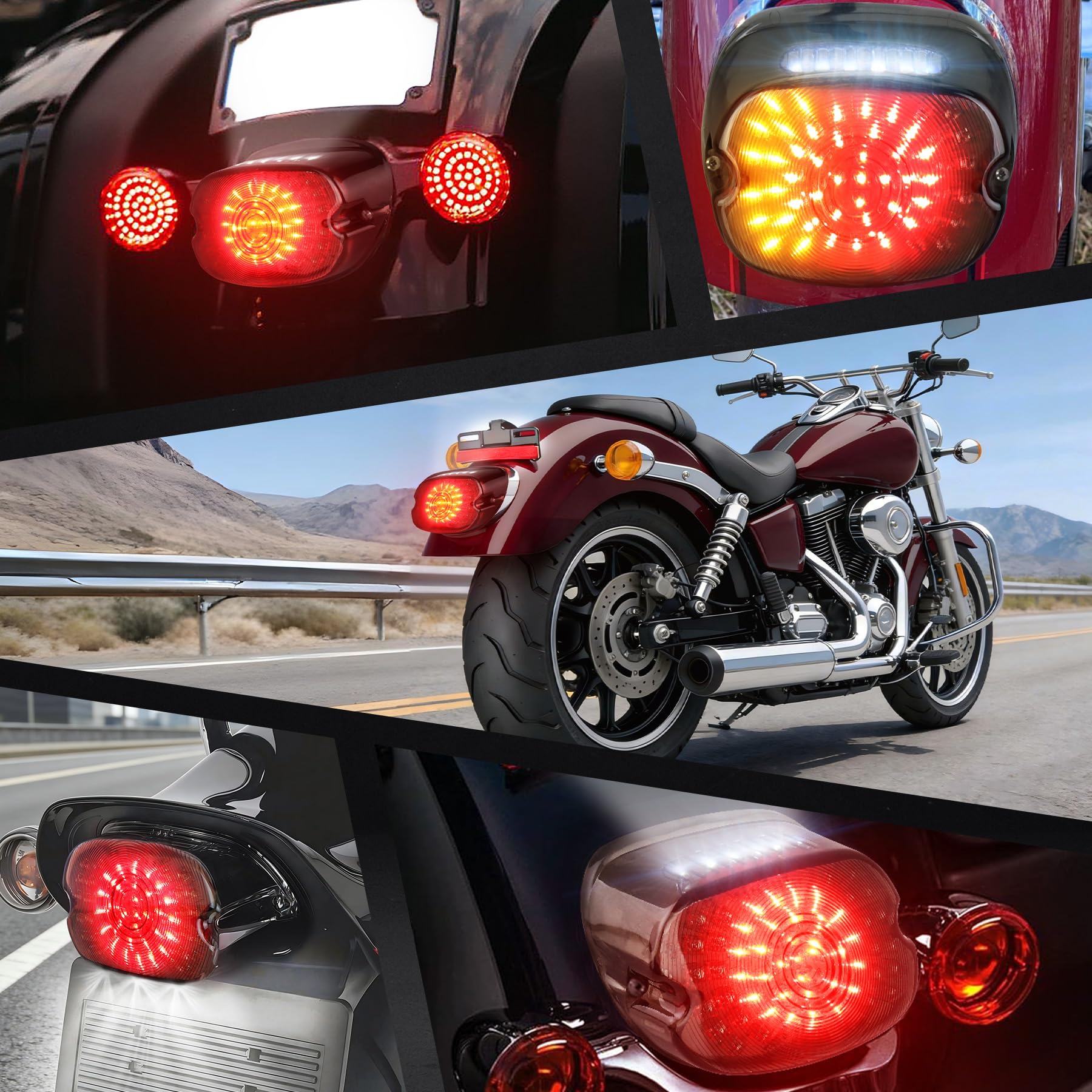 Amazon | PXPARTテールランプ ハーレー テールランプ LED ブレーキ灯