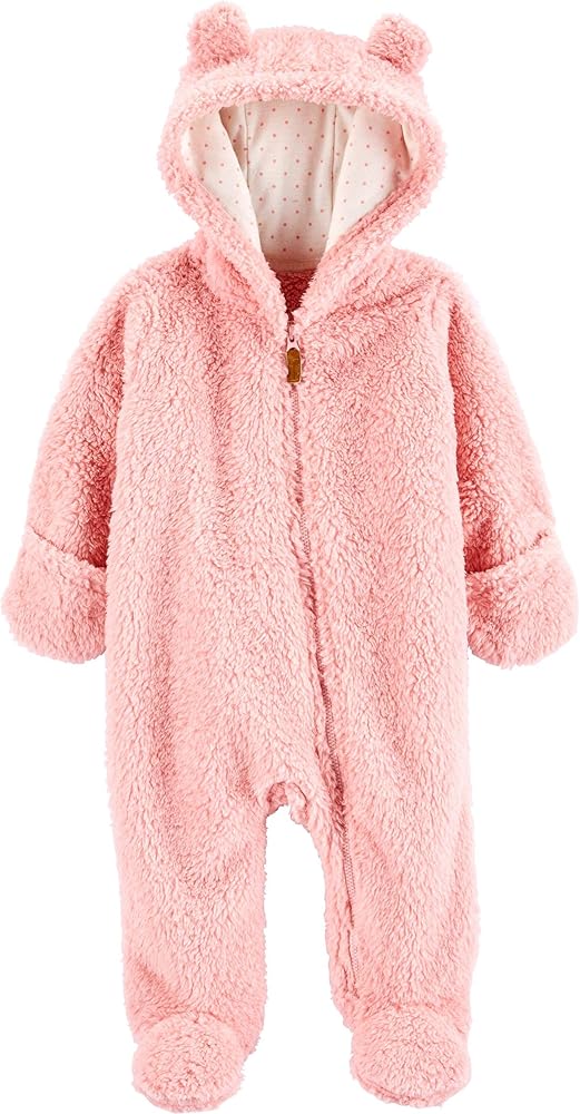 Amazon.com: Carter's 0-9 Months Hooded Sherpa Bunting Pram (Pink