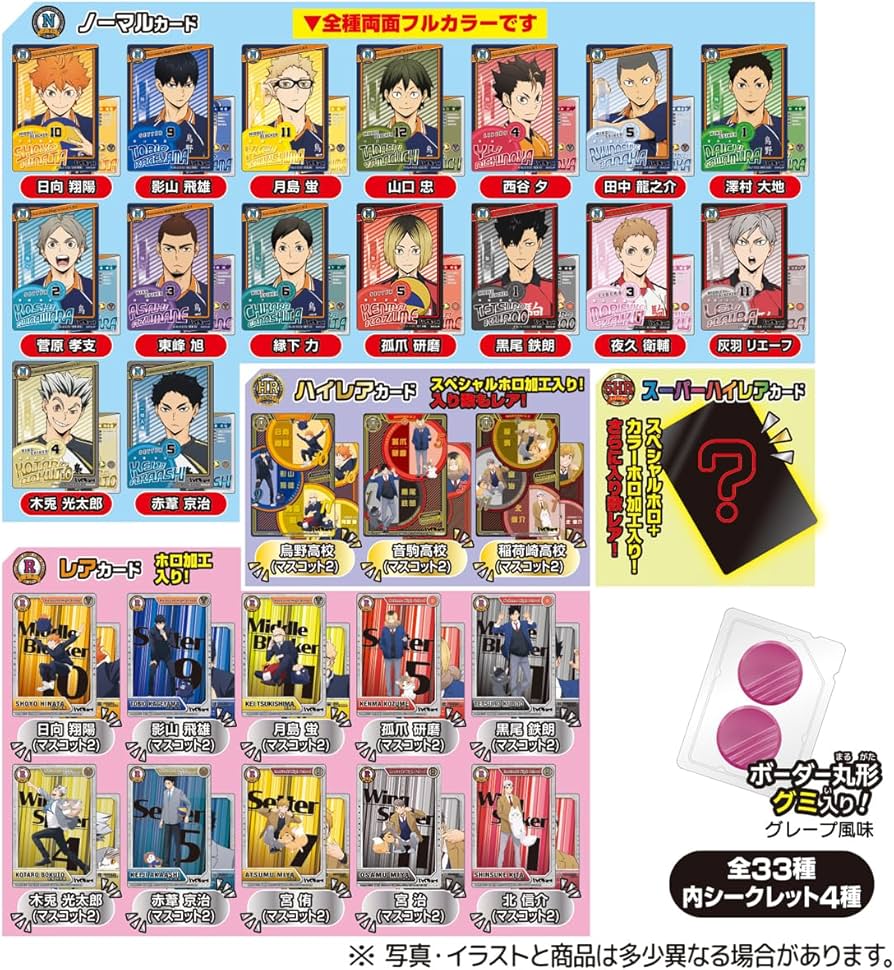 Amazon | ハイキュー!! きゃらくたぶるカードグミVol.2 20個入 食玩