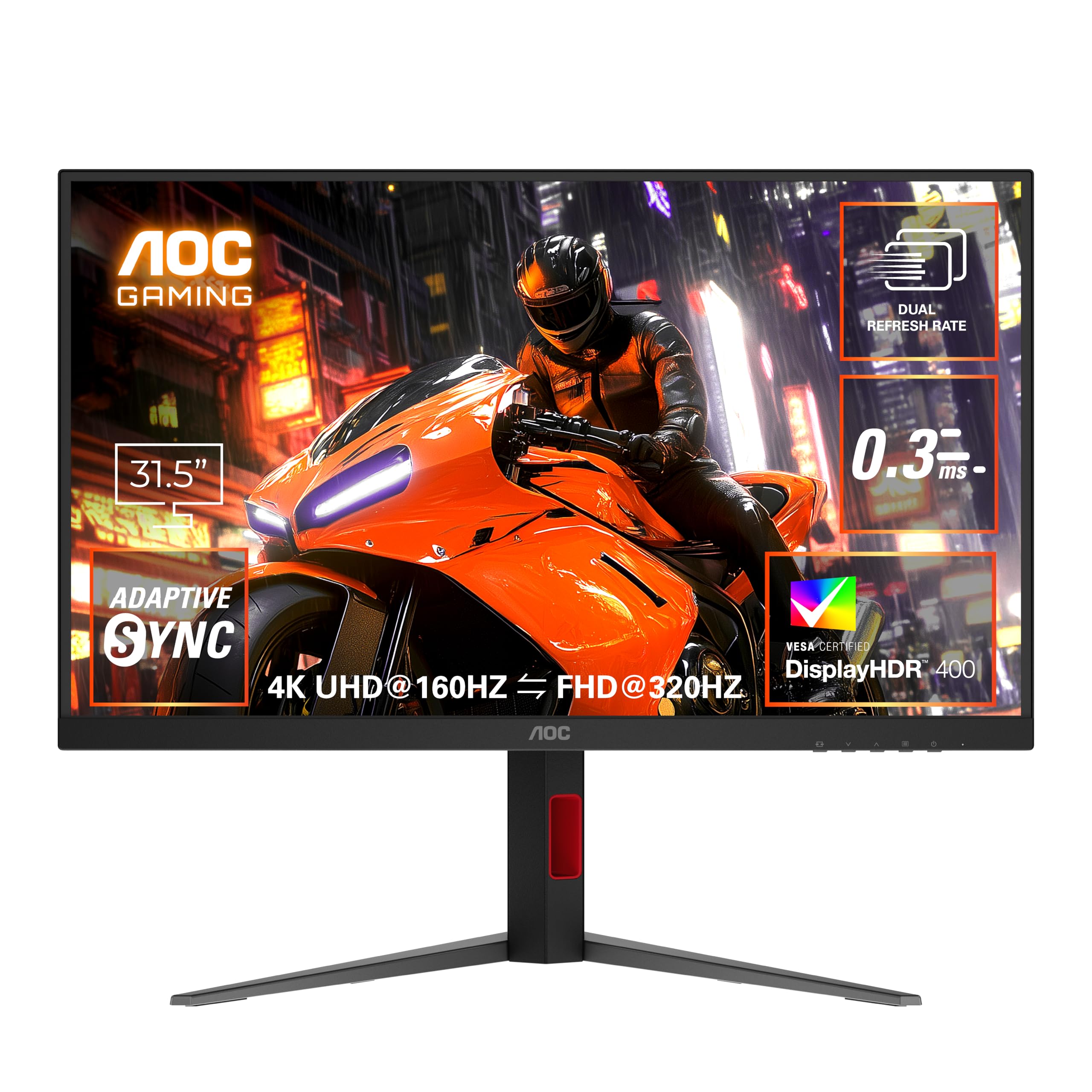 Amazon.co.jp: AOC デュアルモードゲーミングモニター 31.5インチ, UHD