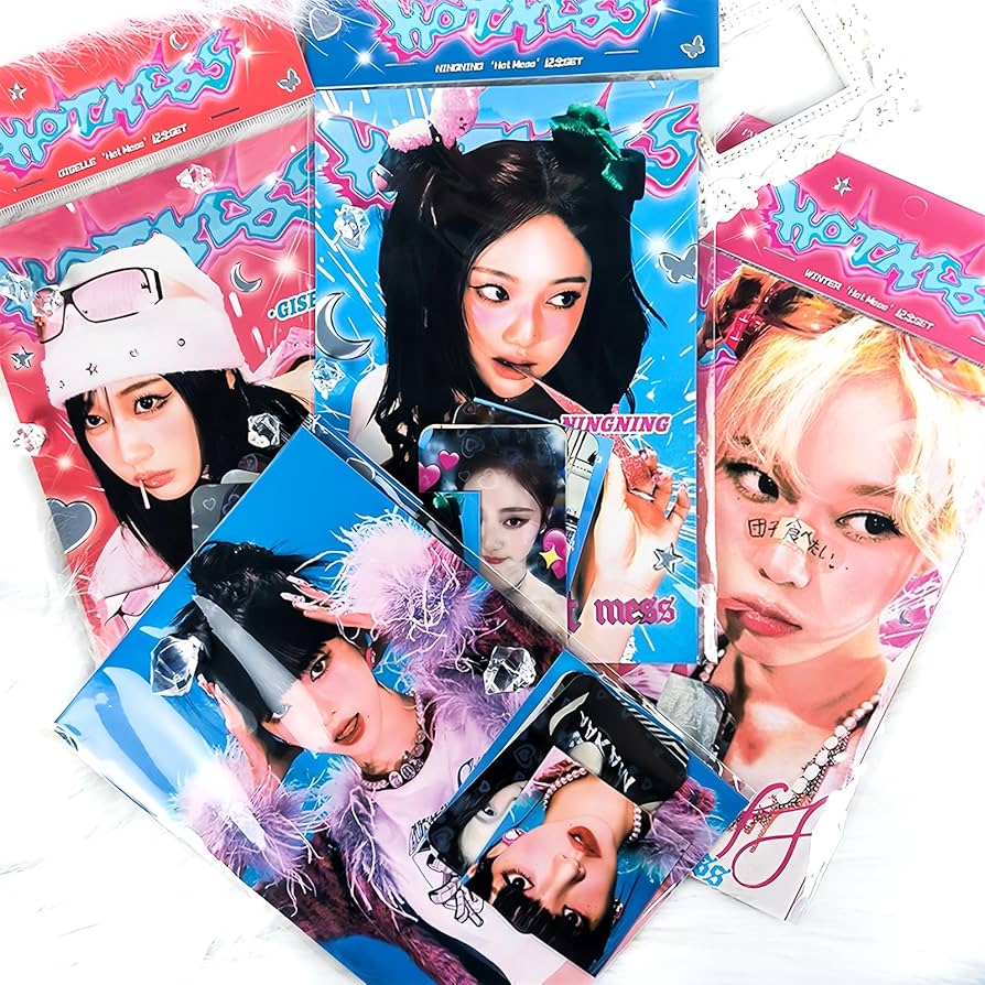 AESPA Conjunto de cartões fotográficos K-POP AESPA Hot Mess Album