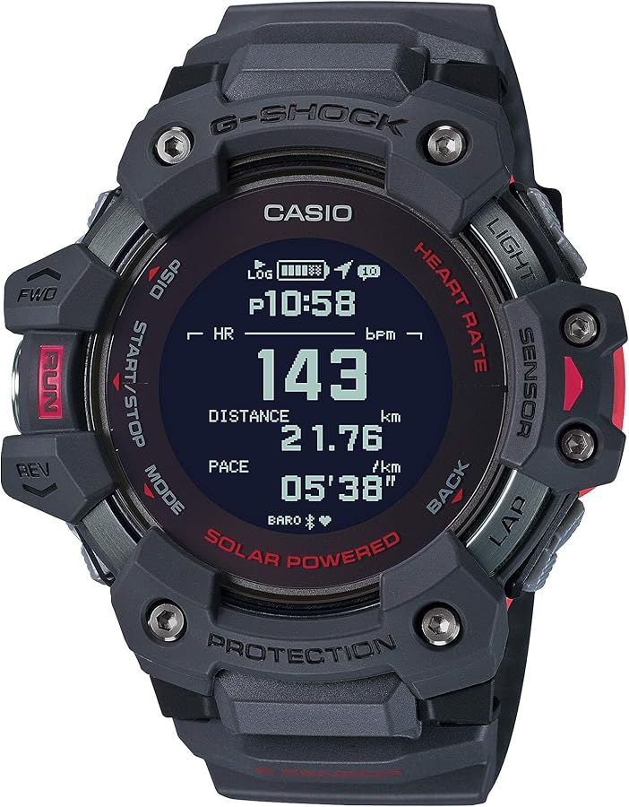Casio GHSOCK Wrist Watch G-Shock GBD-H1000-8 G-Squad, Grey Color