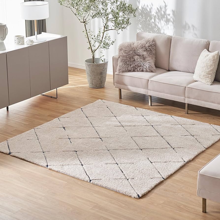 Amazon｜LOWYA ロウヤ カーペット ラグマット 絨毯 じゅうたん ラグ