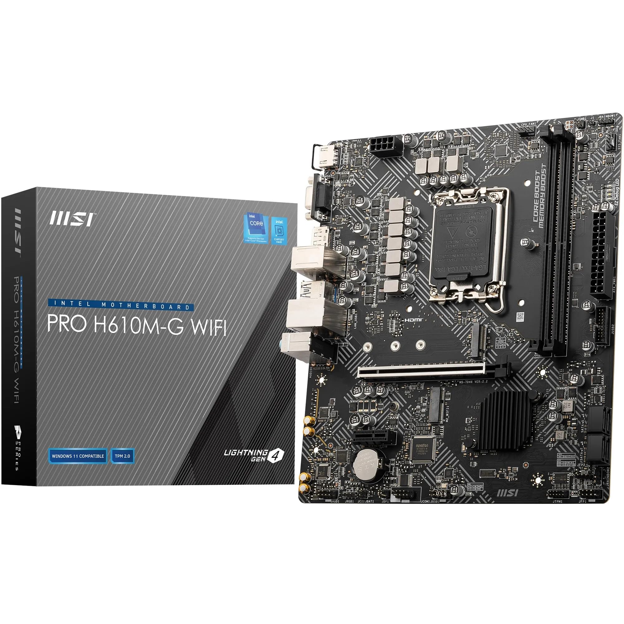 Amazon.com: MSI PRO H610M-G WiFi Motherboard, Micro-ATX - Supports