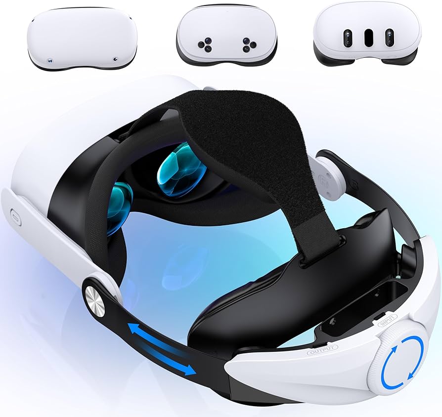 Amazon | Quest 3S/Quest 3/Quest 2用ヘッドストラップ、ダブルノブ