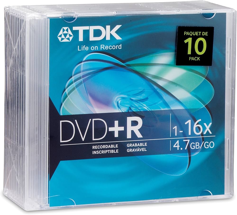 Amazon.com: TDK DVD+R 16x 4.7GB (10-Pack) : Electronics