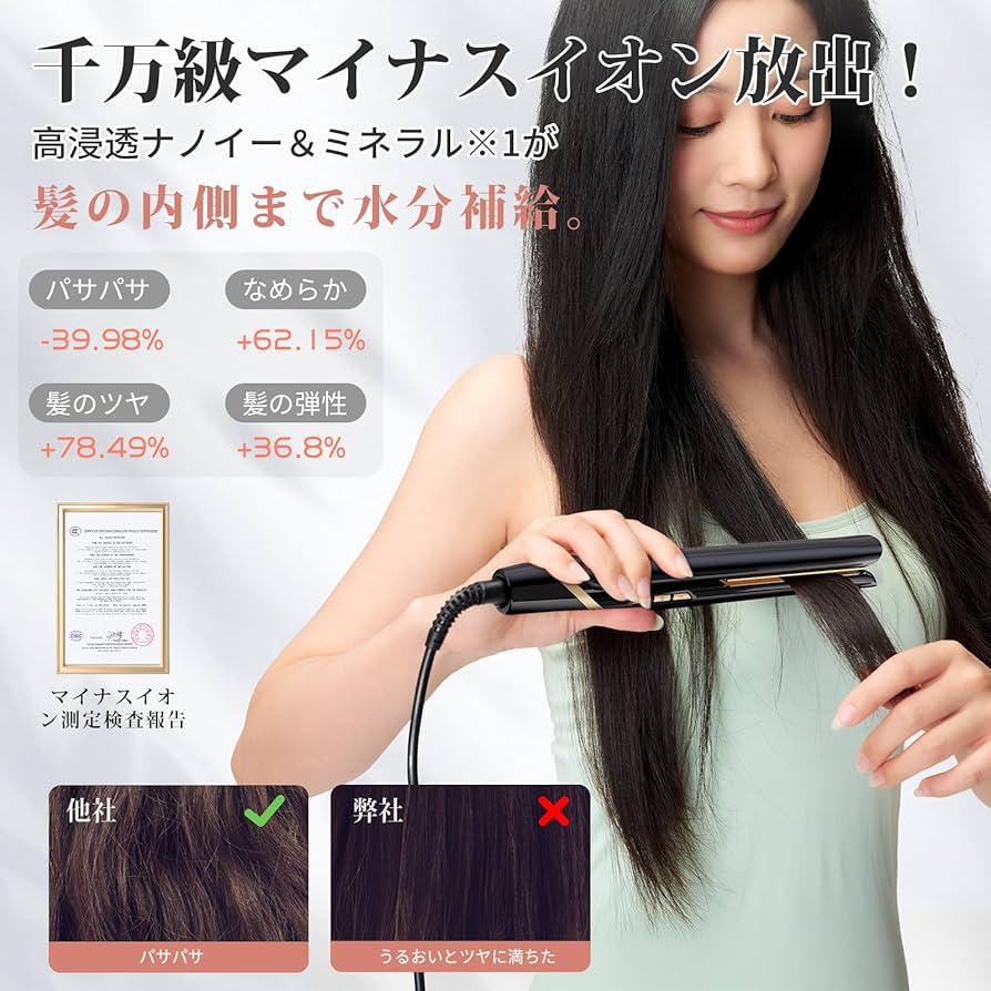 Amazon.co.jp: ヘアアイロン ストレート【極上美髪＆史上初・AI