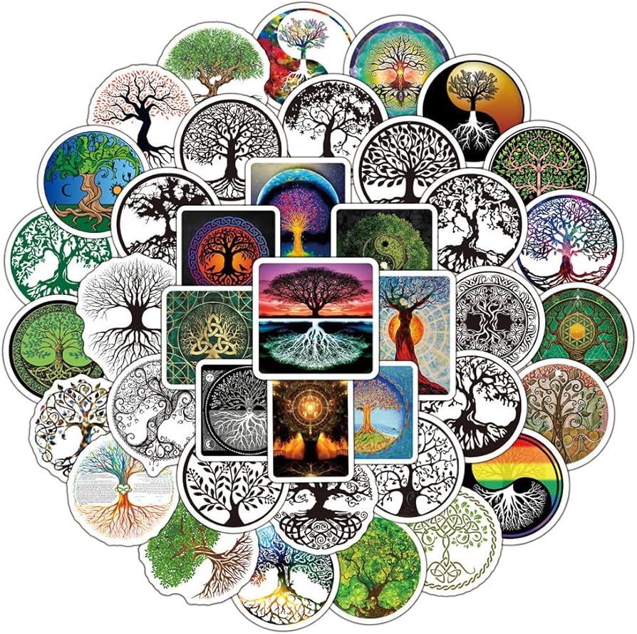 Amazon | 生命の樹 セフィロトの樹 カバラ 生命の木 娑羅樹 シール
