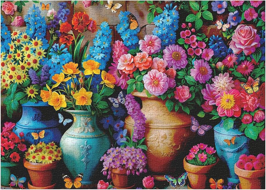 Amazon | 大人用フラワーパズル 1000ピース レトロなレインボーローズ