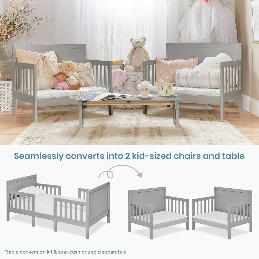 Amazon.com: Dream On Me Hudson 3-in-1 Convertible Toddler Bed, 4