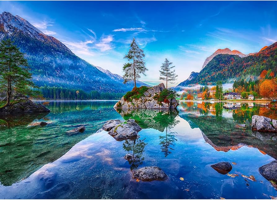 Amazon | HUADADA ジグソーパズル 1000ピース 大人用 ヒンターゼー 湖