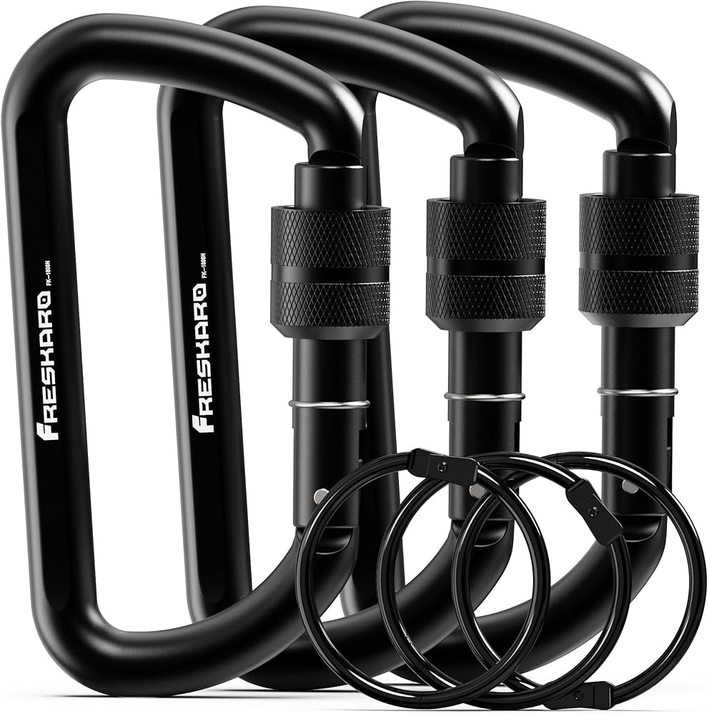 Amazon.com: FresKaro Carabiner Clip, Locking and Small Carabiners