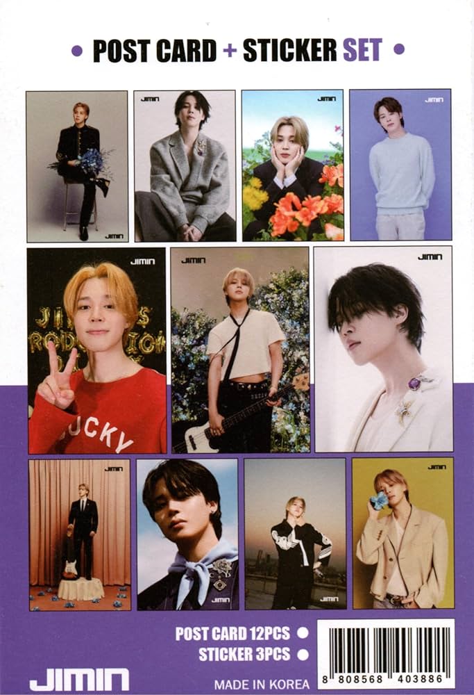 Amazon.co.jp: ジミン ポストカード セット (ポストカード 12枚 +