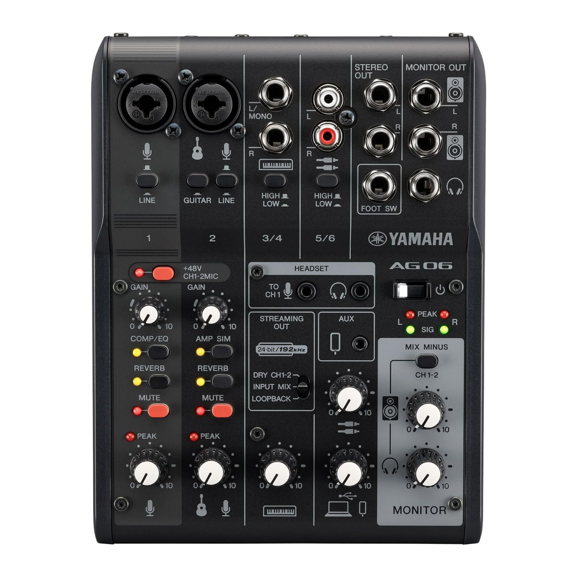 Amazon.com: Yamaha AG06MK2 Black 6-Channel Live Streaming Loopback