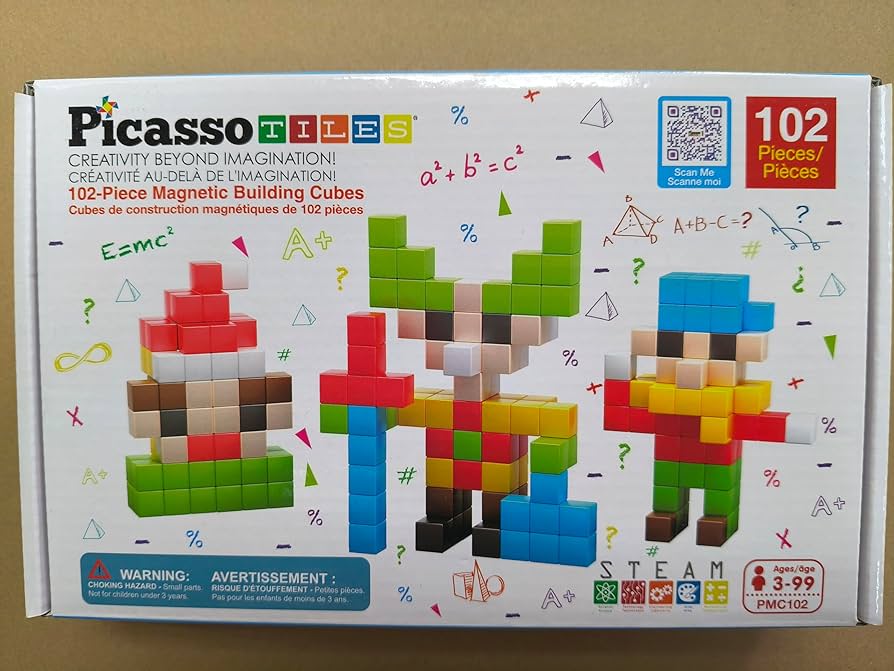 Amazon.com: PicassoTiles 102pcs Pixel Magnetic Puzzle Cube 1