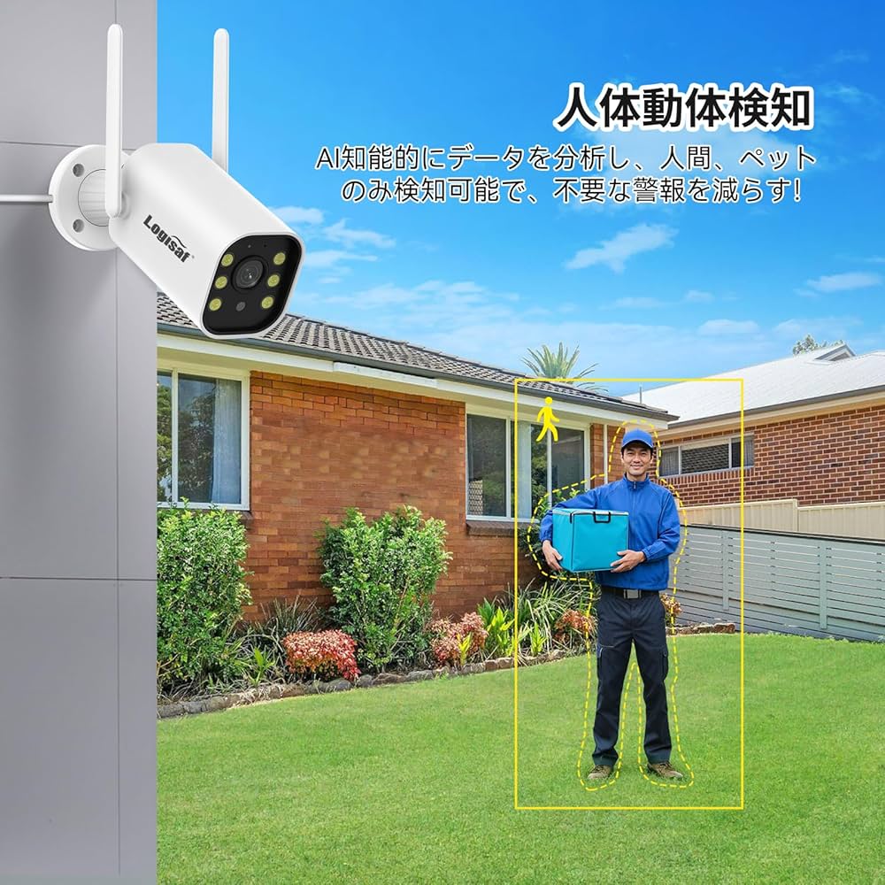 Amazon.co.jp: 【800万画素対応・信号強化】防犯カメラ 屋外 2台