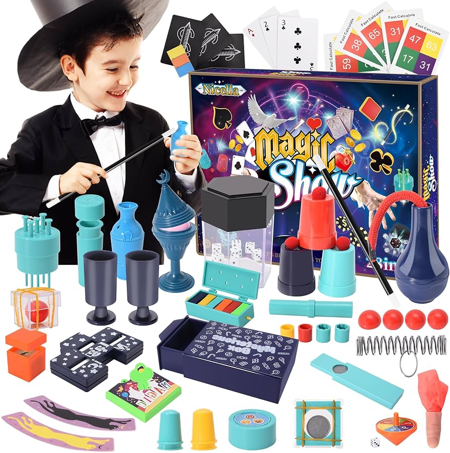 Amazon.com: Nicella Magic Kit - 208+Magic Tricks for Kids Age 6-8