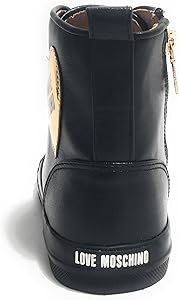 Amazon.com | Love Moschino Women's Heart Logo Black Sneakers Shoes