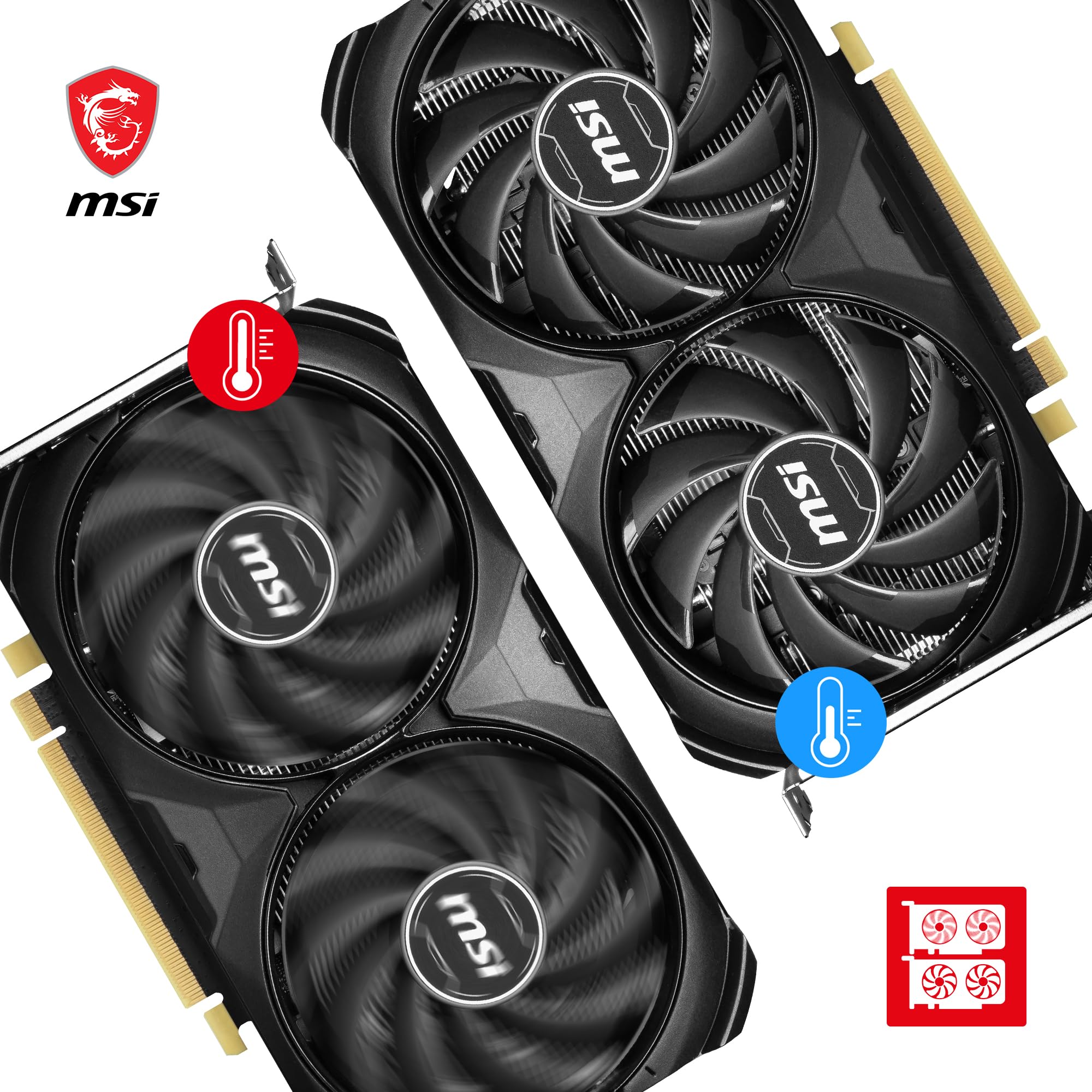 MSI GeForce RTX 4060 Ti Ventus 2X Black 8G OC Graphics Card