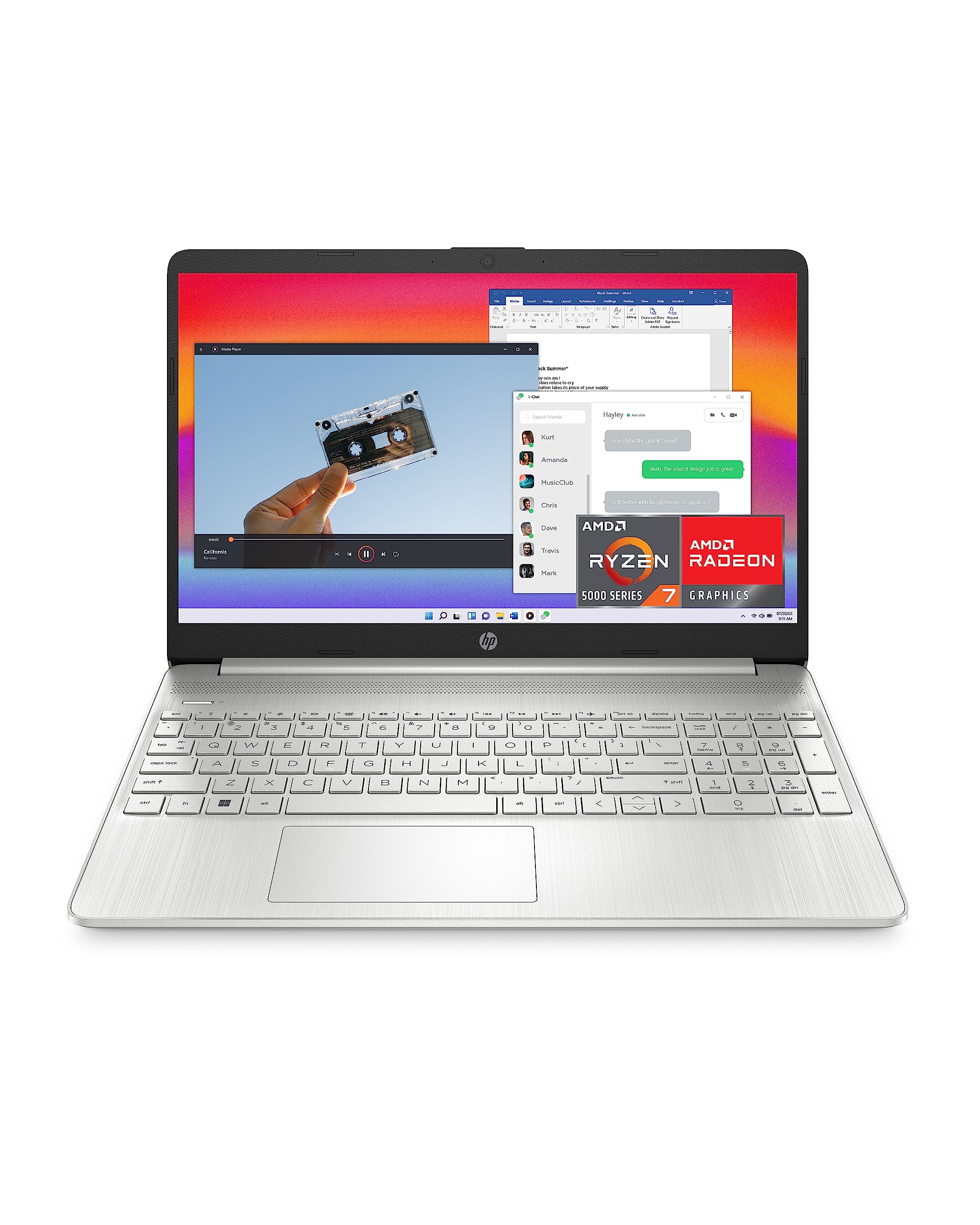 Amazon.com: HP 15.6-inch Laptop, AMD Ryzen 7 5700U, 8 GB RAM, 256