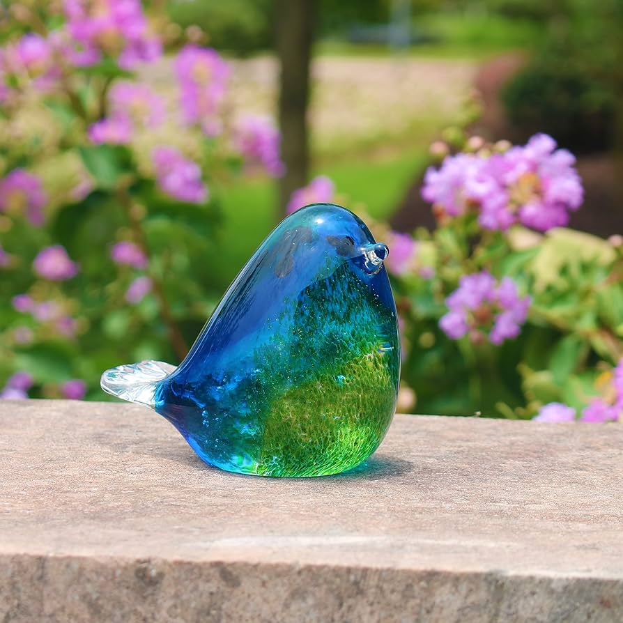 Amazon.co.jp: Quligeta Hophen アートガラス 鳥 置物 ハンドメイド