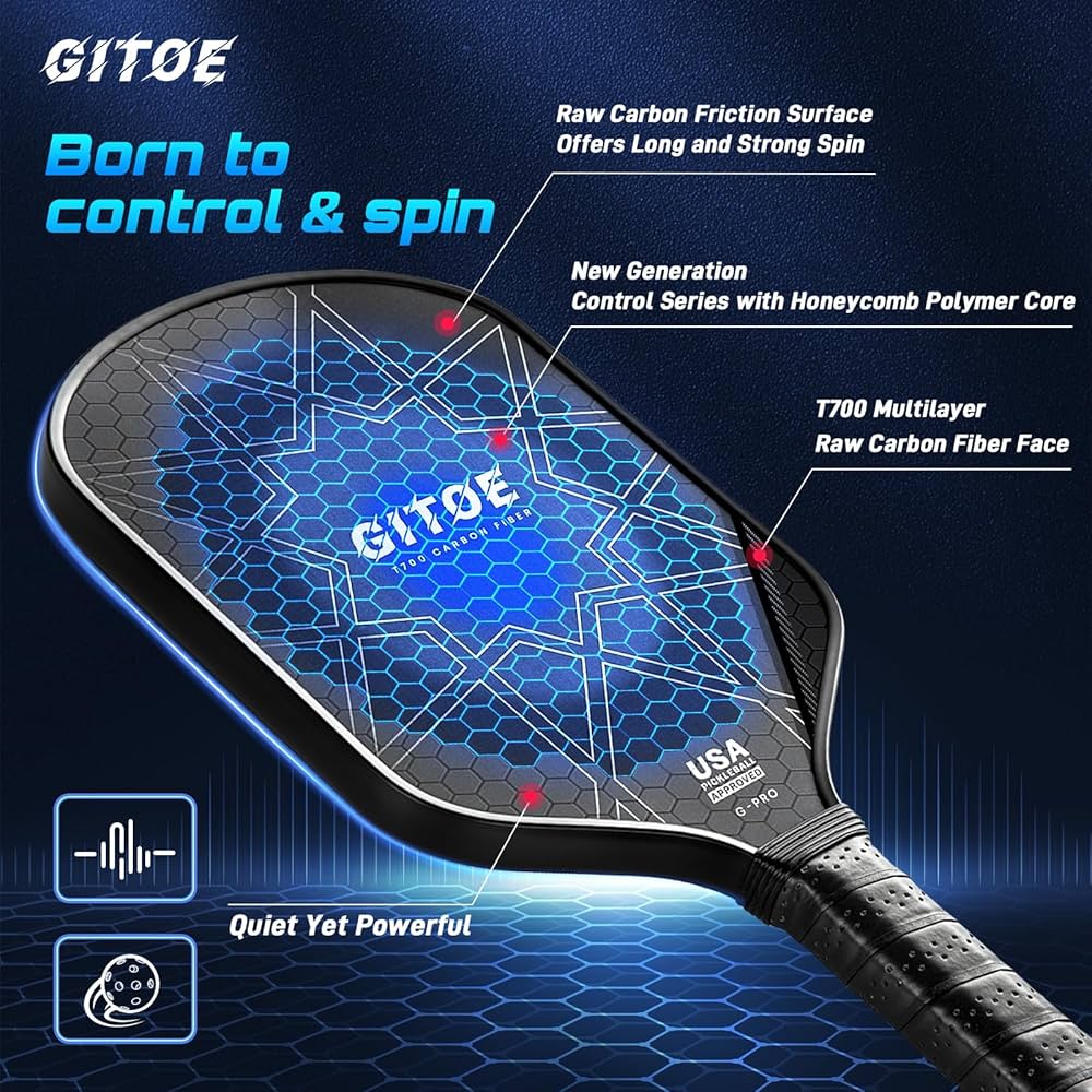 Amazon.co.jp: GITOE G-Pro ピックルボールパドル – 16mm 未加工