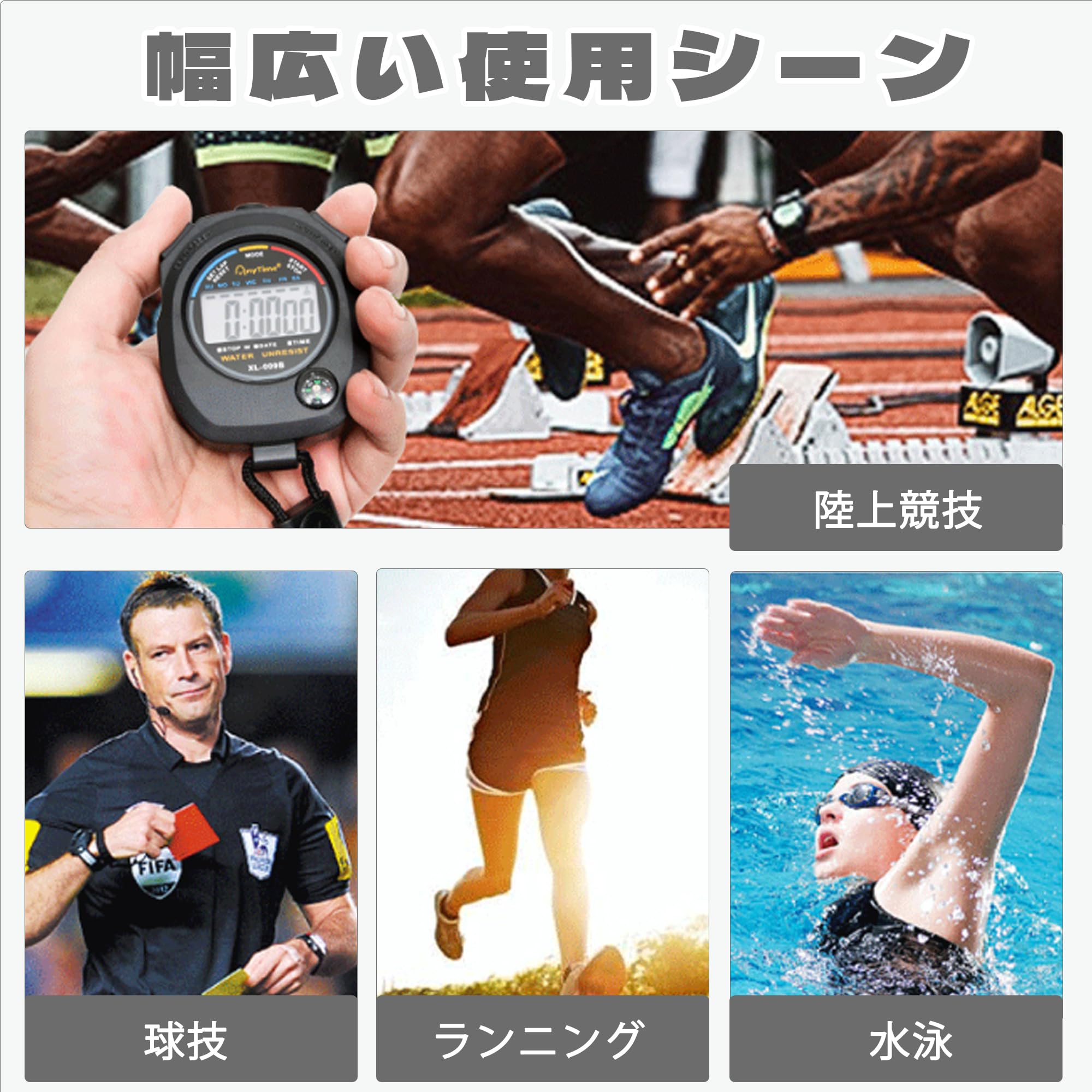 Amazon.co.jp: KENASTA ストップウォッチ スポーツ デジタル 時計 防水