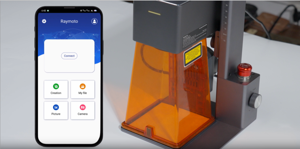 Amazon | R1 10Wレーザー彫刻機、ポータブル小型レーザー彫刻機、0.05
