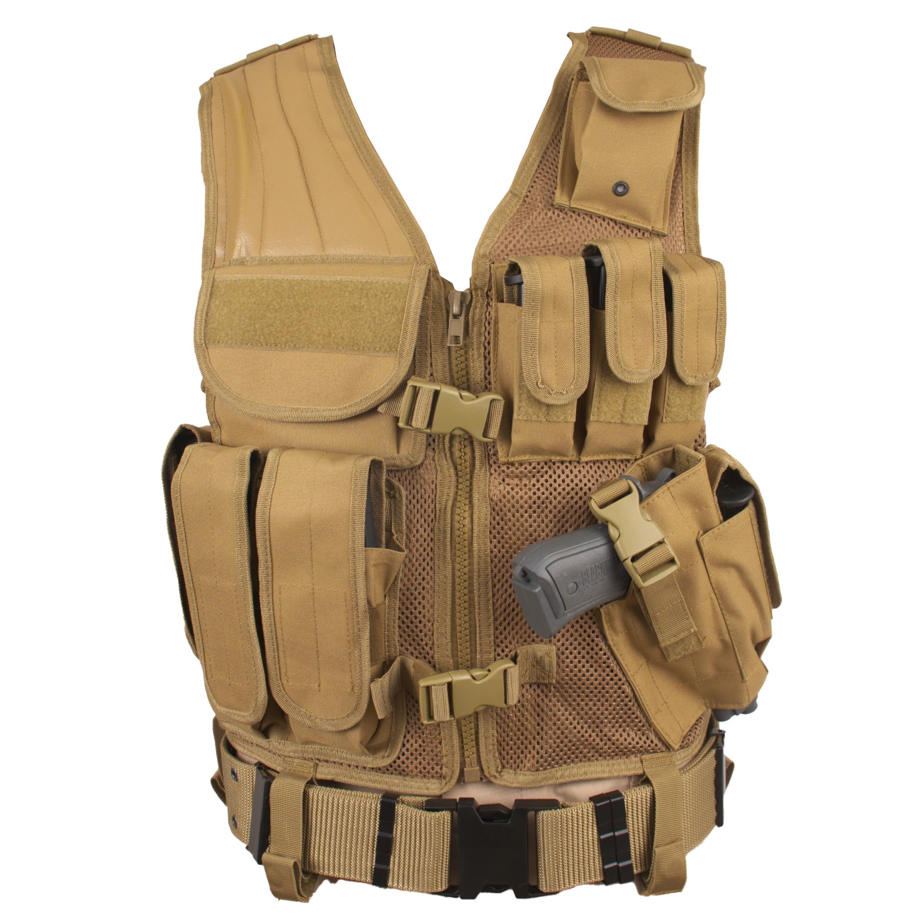 Fox Outdoor Products MACH-1 Tactical Vest, Coyote, Tactical Vests