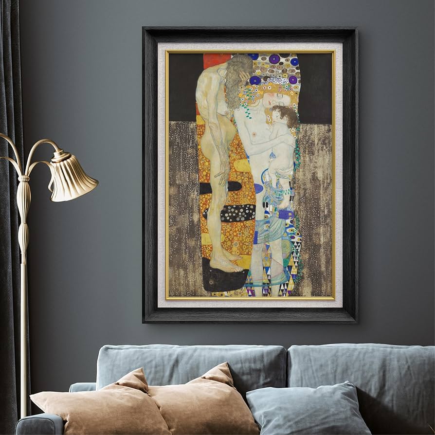 グスタフ・クリムト 母と子 金色フレーム グスタフ・クリムト 母と子