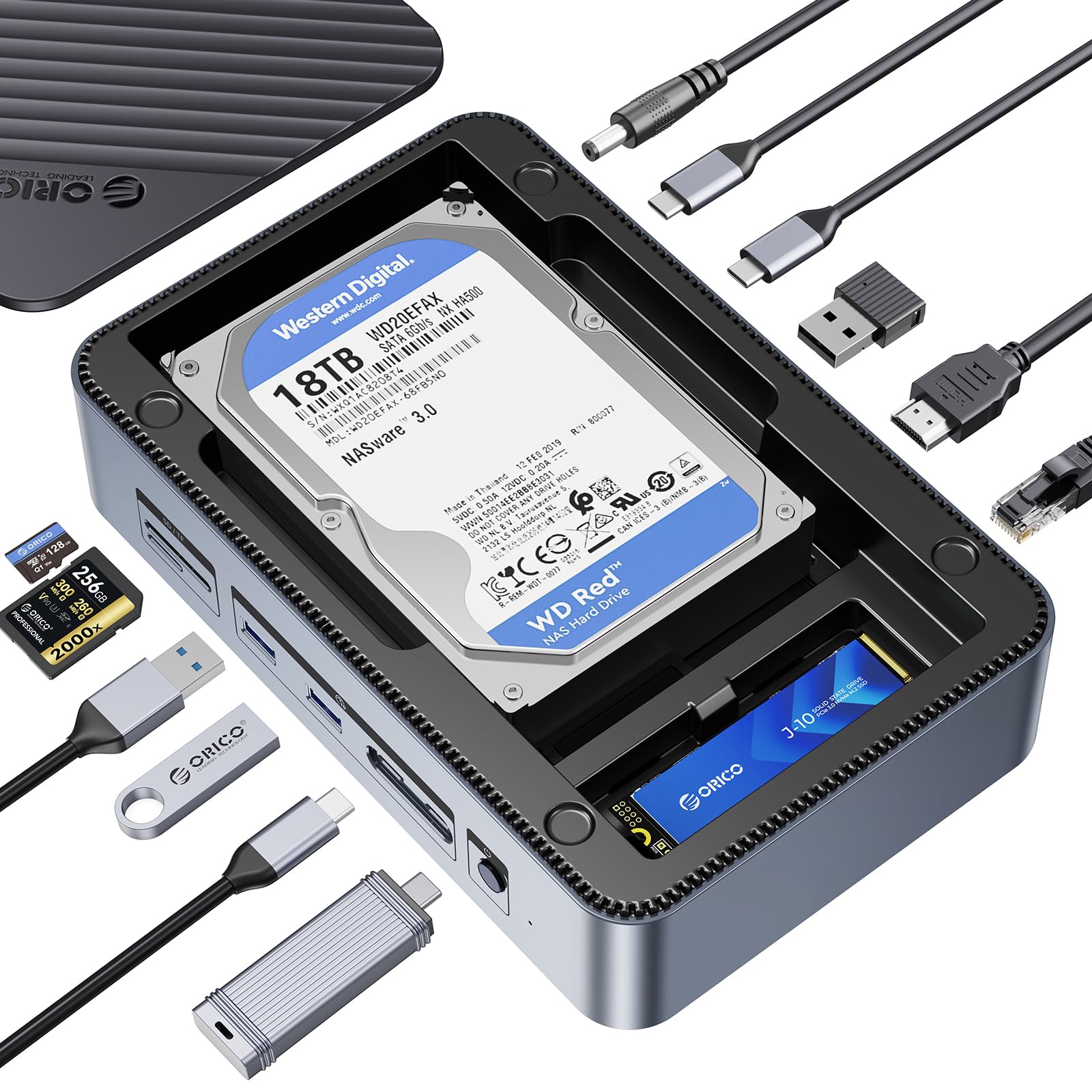 Amazon.co.jp: ORICO SSD ケースー付きUSB Cハブ、12-in-1 USB-C