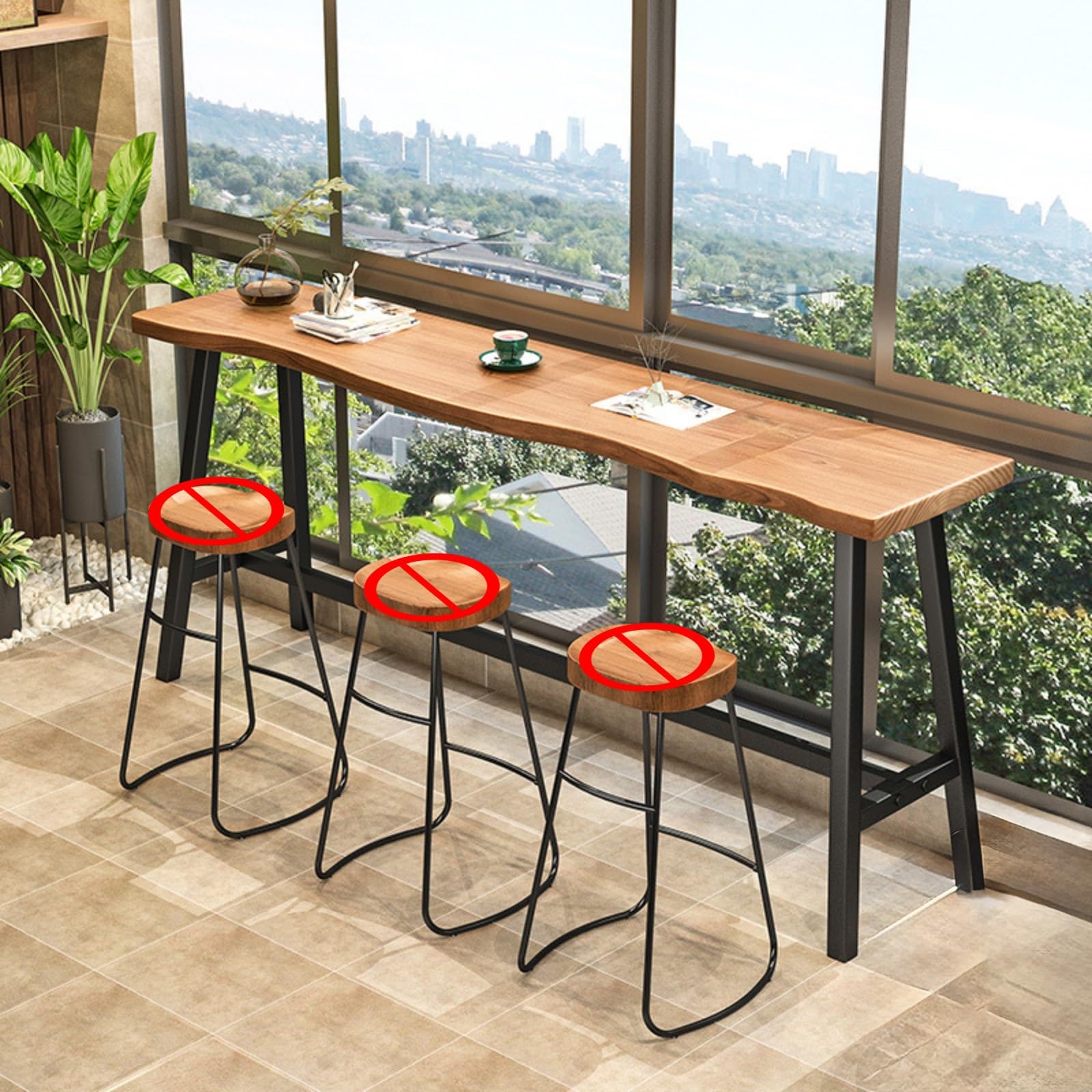 Amazon｜GDSHGS バーテーブル バーカウンター ウォールバーテーブル