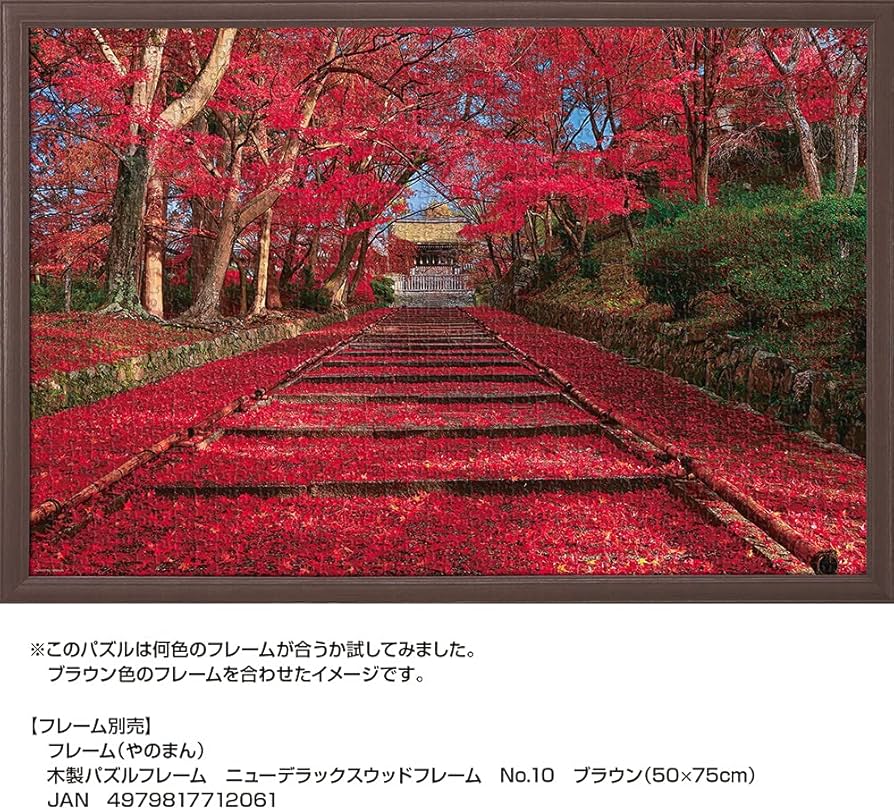 Amazon | 1000ピース ジグソーパズル 秋色の紅葉参道 (京都) (50x75cm