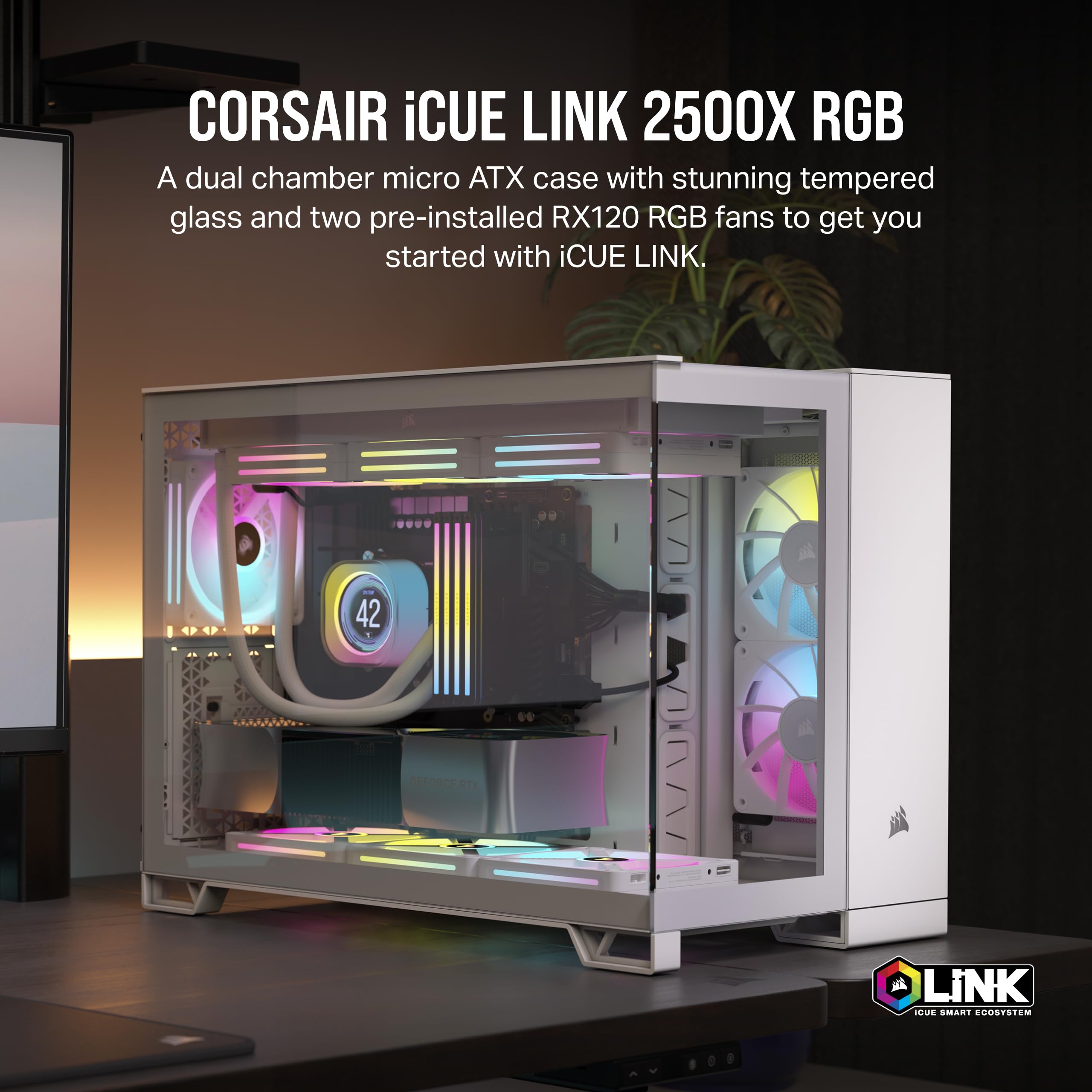 Amazon.com: CORSAIR iCUE Link 2500X RGB Tempered Glass mATX Mid
