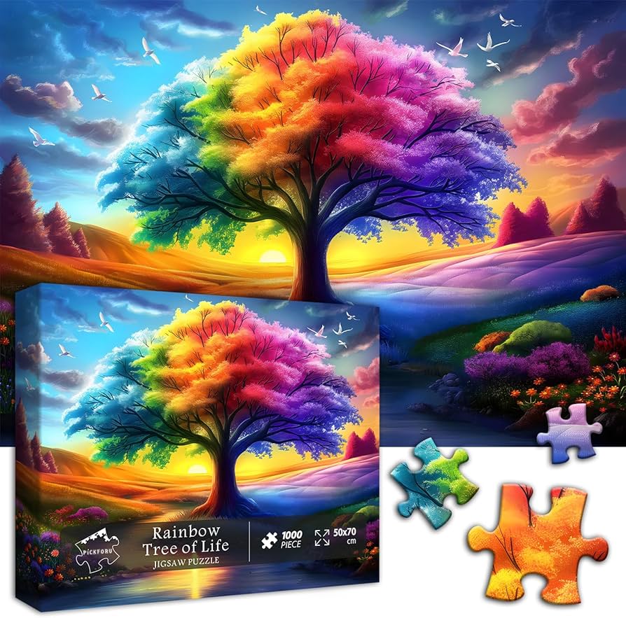 Amazon.com: Rainbow Tree of Life Puzzles for Adults 1000 Pieces