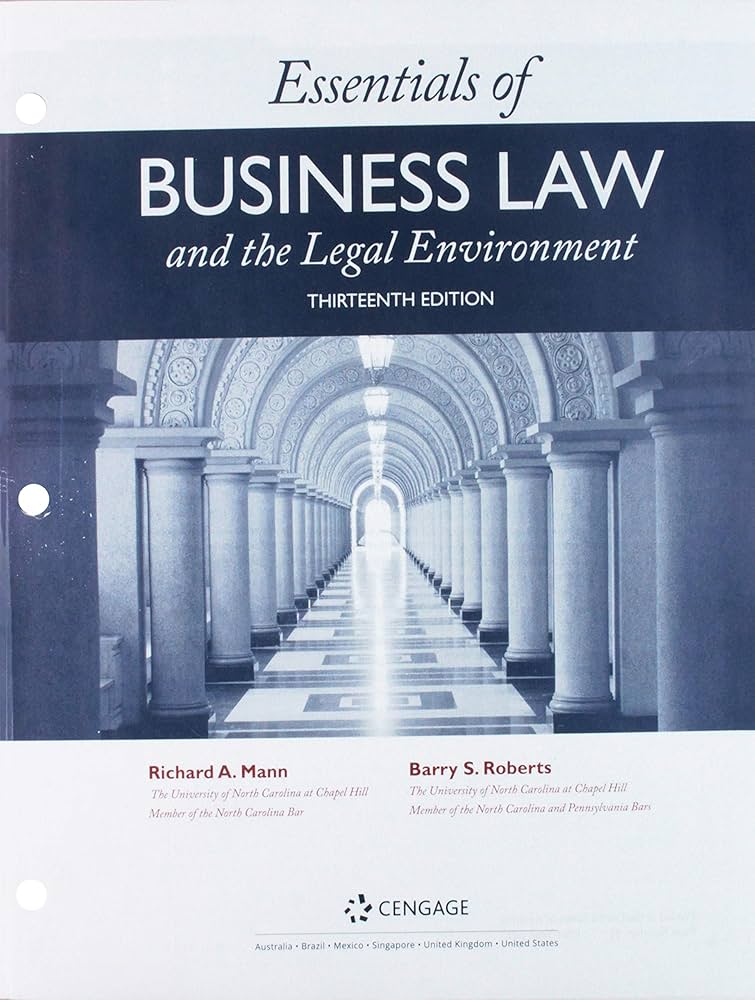 The Legal Environment of Business 第13版 The Legal Environment of