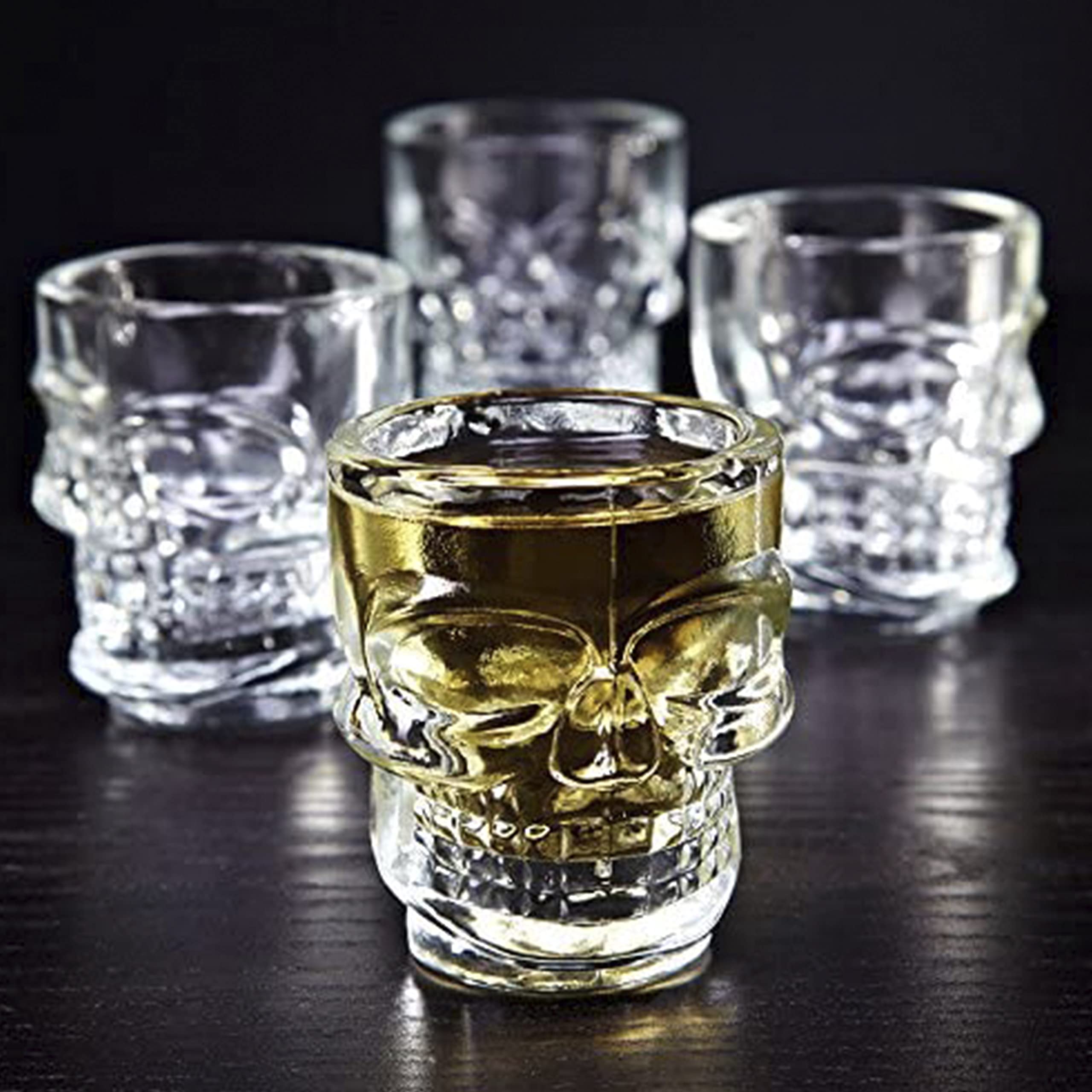 Amazon.com | Halloween Skull Shot Glasses – Set of 2 – Spooky