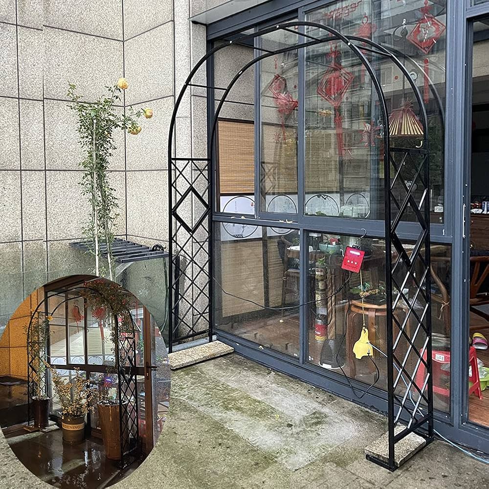 Amazon.co.jp: フラワーアーチ ガーデンゲート 玄関アーチ 門扉