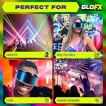 Amazon.com: GloFX Futuristic Blue Mirror Visor Sunglasses – Full