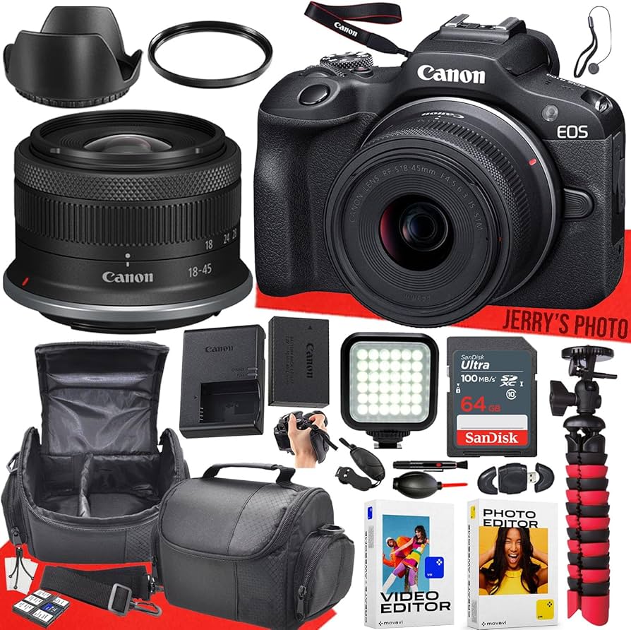 Amazon.com : Canon EOS R100 Mirrorless Camera with 18-45mm Lens +