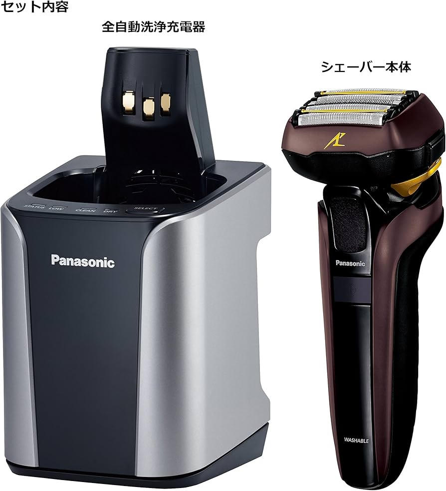 Amazon | パナソニック ラムダッシュ メンズシェーバー 5枚刃 茶 ES