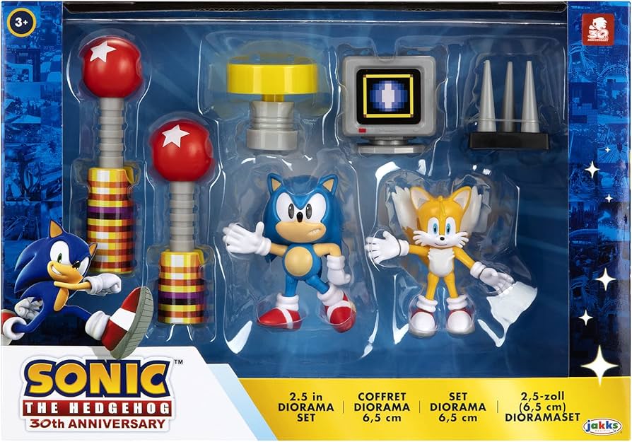 Amazon.com: Sonic The Hedgehog 2.5-Inch Action Figure Diorama Set