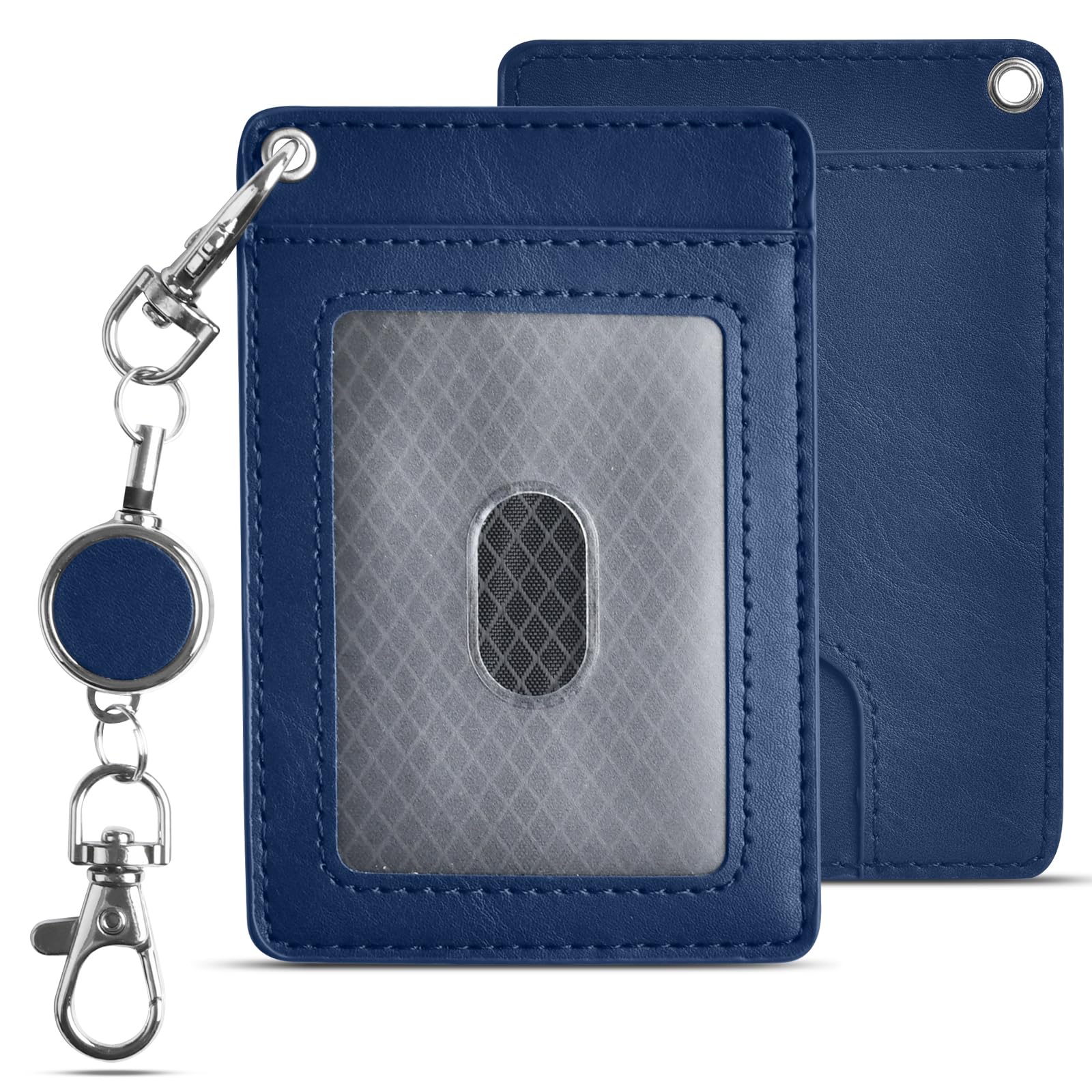 Amazon.co.jp: Accart IDカードホルダー 縦型 リール付き 定期入れ