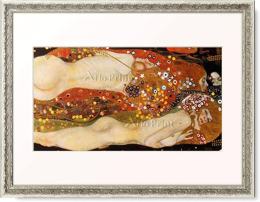 Amazon.co.jp: グスタフ・クリムト Gustav Klimt 「水蛇 II」 額装