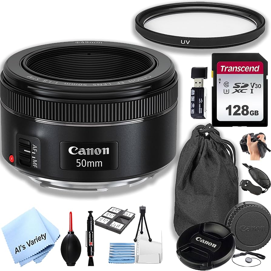 Amazon.com : Canon EF 50mm f/1.8 STM Prime Lens +128GB Memory + UV