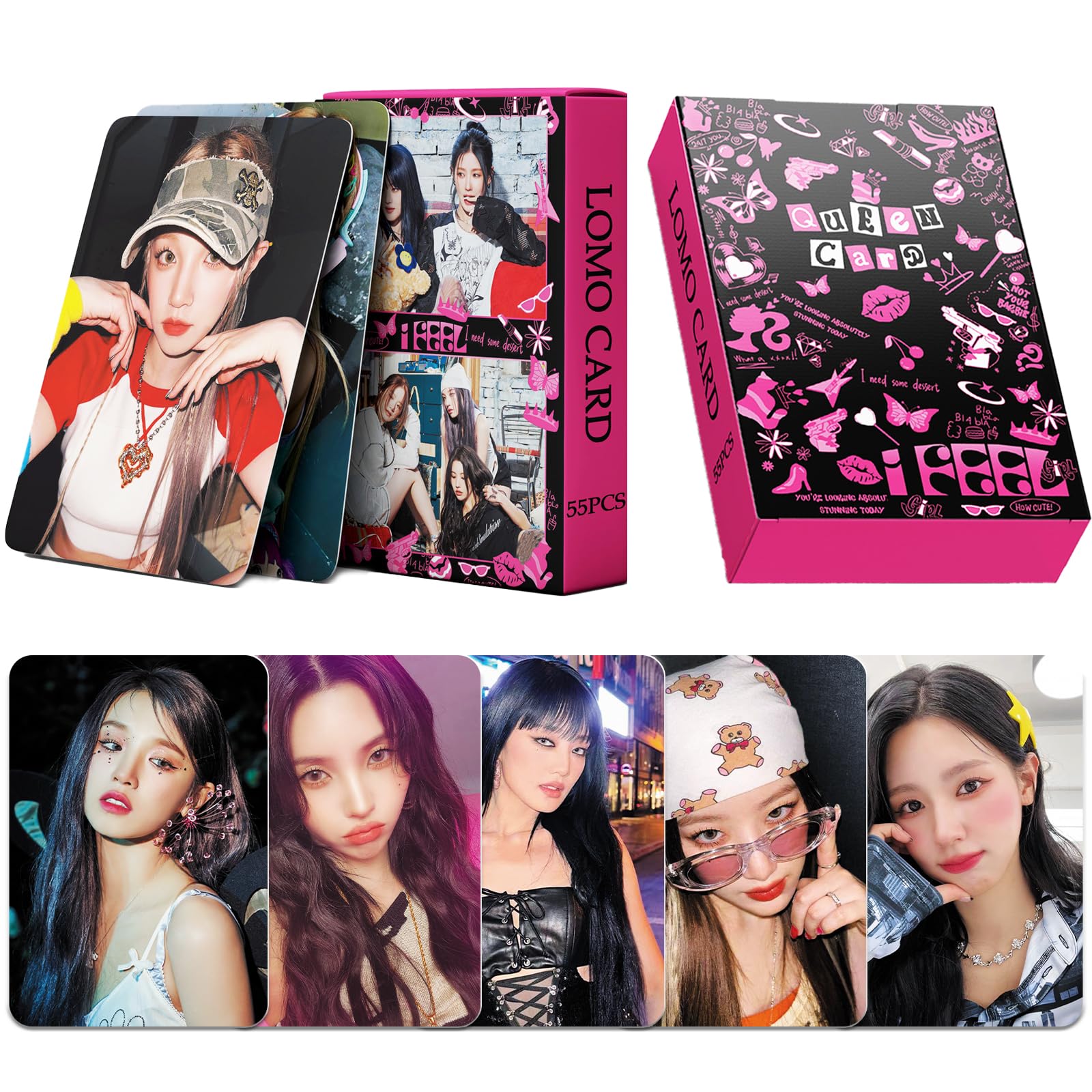 Amazon.co.jp: PYAJUU Gidle Photocard 55枚(G) I-DLE Queencard